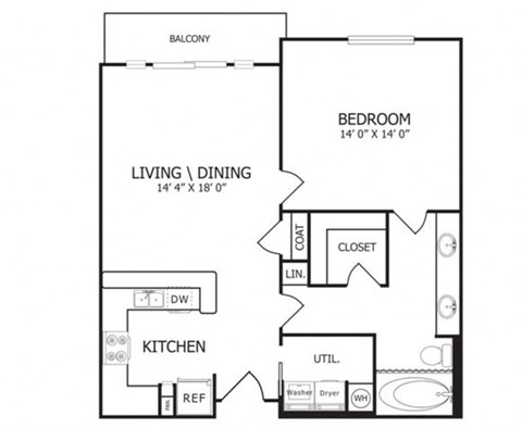 The Jagger Floor Plan at The Maywood, Oklahoma City, OK